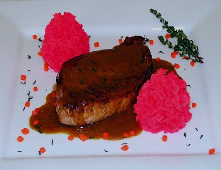Roasted pork loin with Grand Marnier sauce
