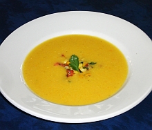 Sweet corn curry soup