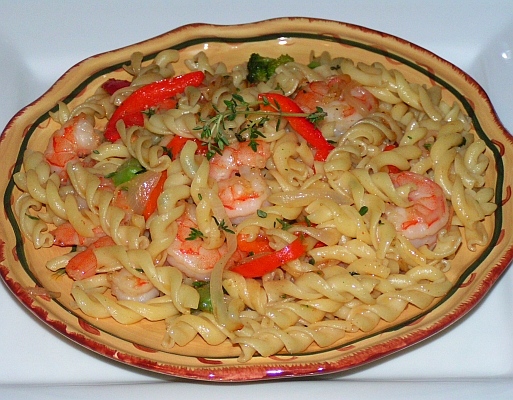 Shrimp pasta fusilli gamberi